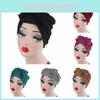 Elegant Cotton Knitted Headscarf Cap With Bow For Women In Solid Colors For Fashionable Style