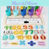 Early Education Number Math Magnetic Sticker Wooden Toy For Toddler Learning And Color Matching