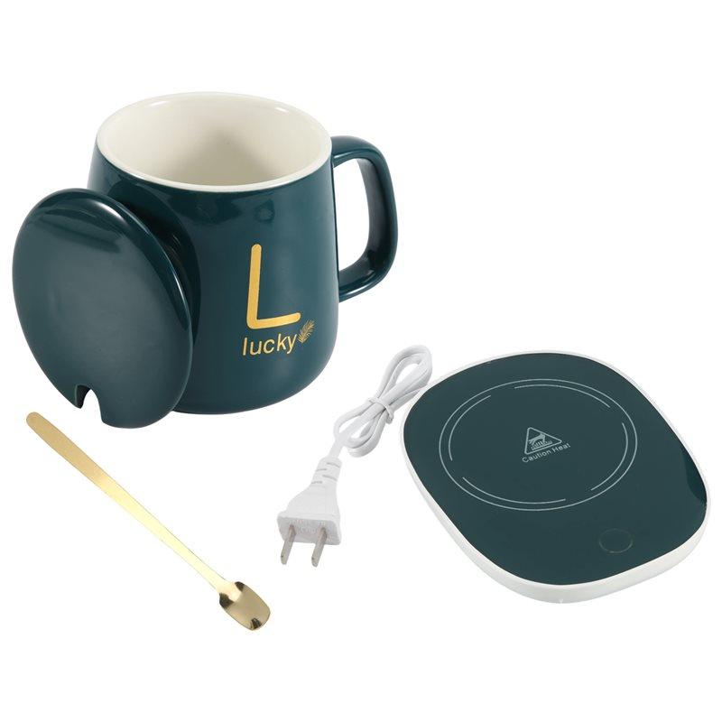 T02C!Heating-Cup Of Electric Coffee Via USB, Gift Box Heating Plate And Coffee Cup, Cup Of Hot Tea Coffee