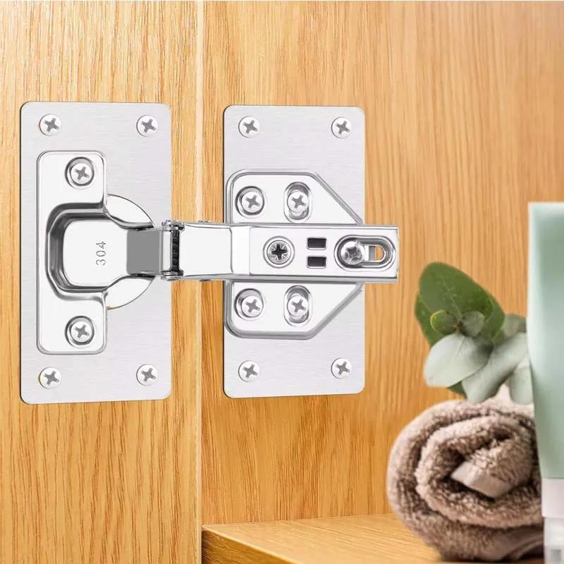 Hinge Repair Plate Cabinet Furniture Drawer Table Scharnier Stainless Steel Household Hardware Hinge Fixing Plate