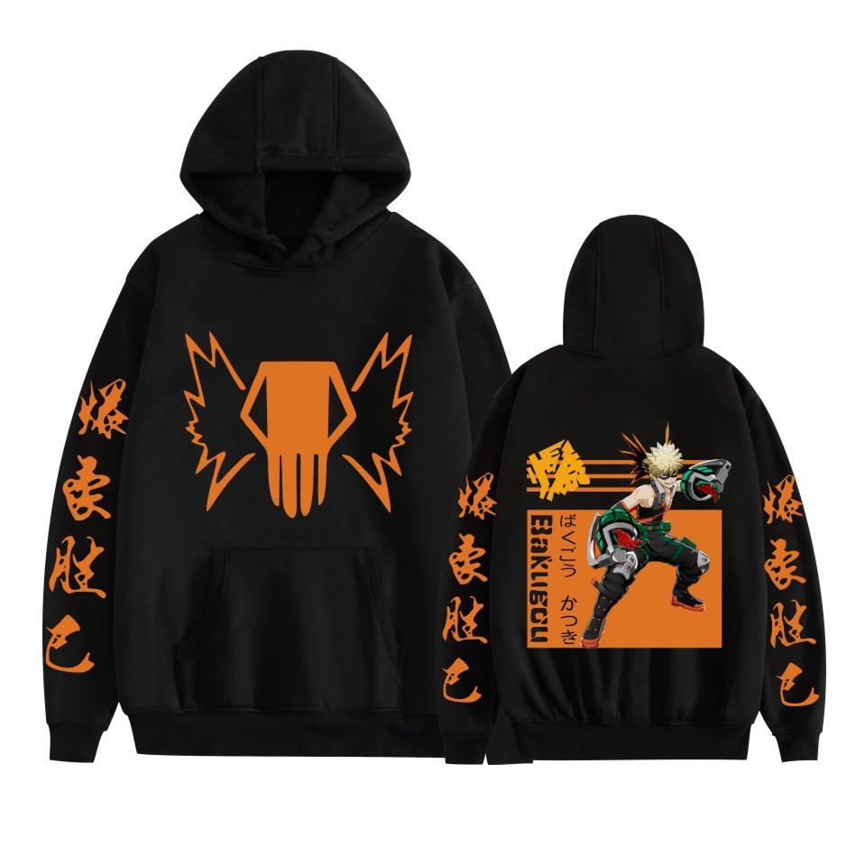 

NEW ARRIVALS Fashion for Fans of My Hero Academic Anime Printed Hoodies Sweatshirt Outdoor Sport Cosplay Pullovers Hoodie XS чёрный