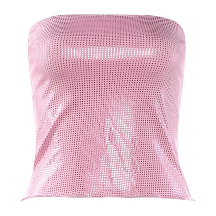 tube top, thin short slim fit, summer women's off-the-shoulder pure desire, pure desire style design, Spice Girl sleeveless top