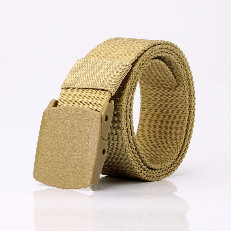 Outdoor Men'S And Women'S Tactical Belts Student Military Training Nylon Belt Breathable Plastic Buckle Canvas Belt Women