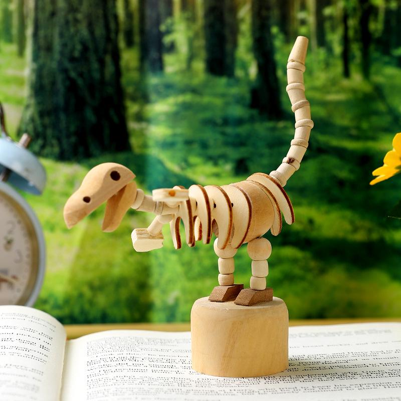 Handmade Wooden Articulated Puppet Ornament - DIY Craft Gift for Desktop Decoration
