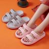 Double Buckle Platform Pillow Slippers Women Summer Eva Soft Sole Cloud Slides Sandals Woman Comfortable Non Slip Beach Sandals