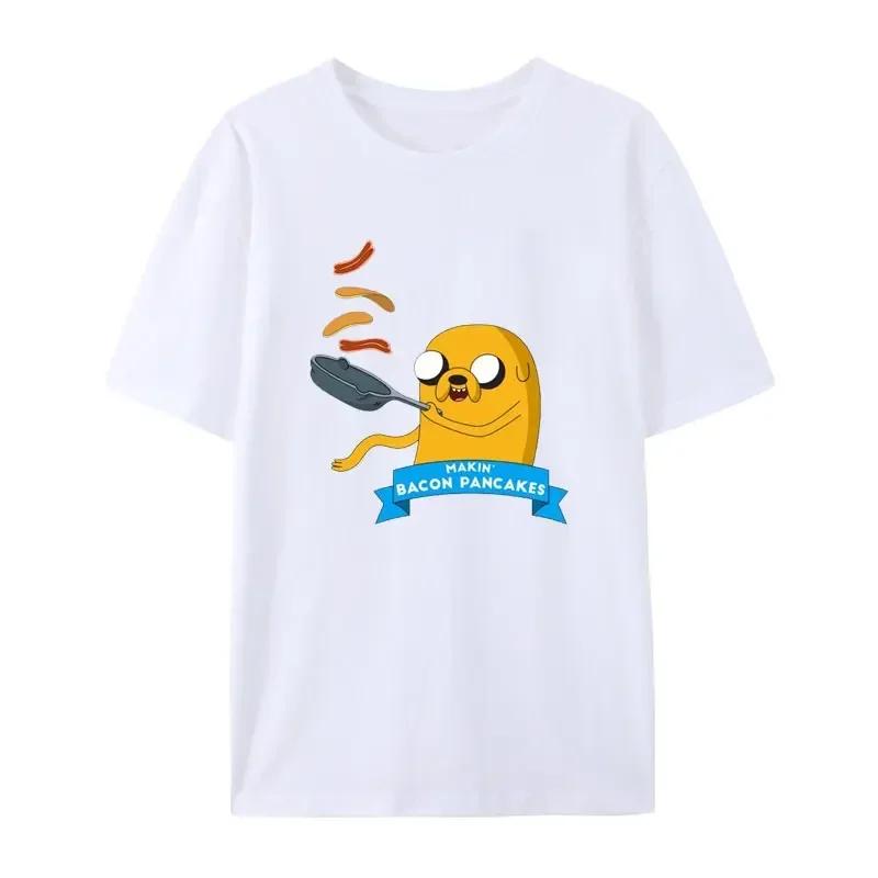 Camisetas con estampado de dibujos animados de Adventure Time hombres moda Harajuku, cómics creativos, camisetas geniales