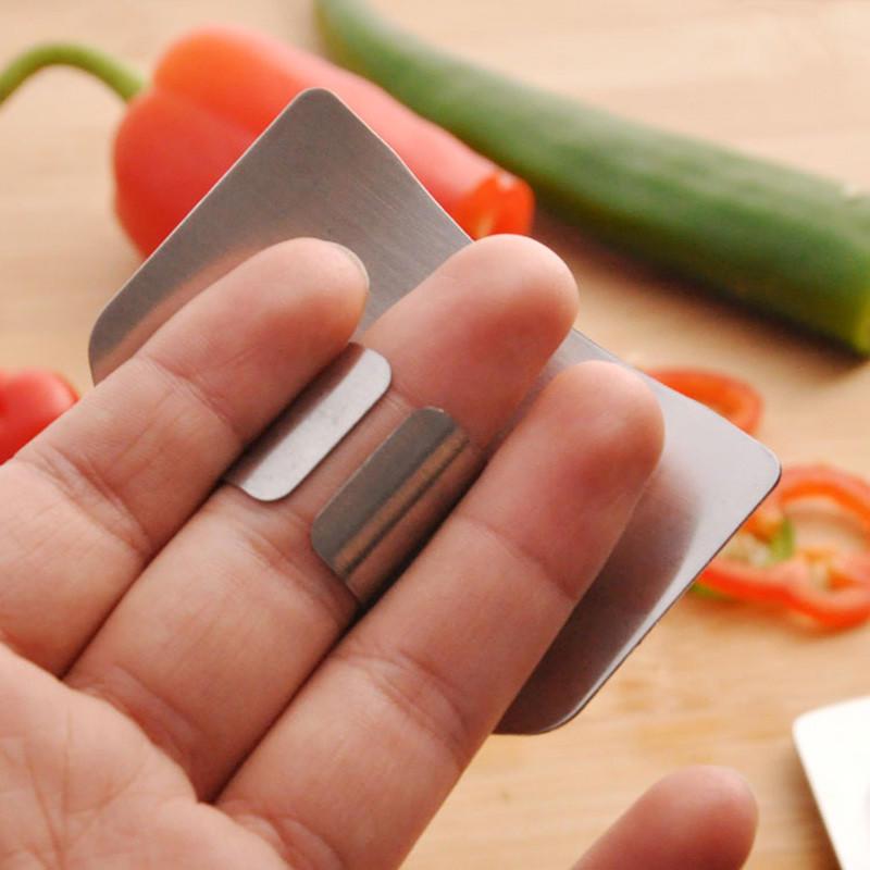 1pc Stainless Steel Finger Protector Kitchen Knife Cutting Cooking Finger Protector Safe Kitchen Durable Chop Shield Cut Gadget