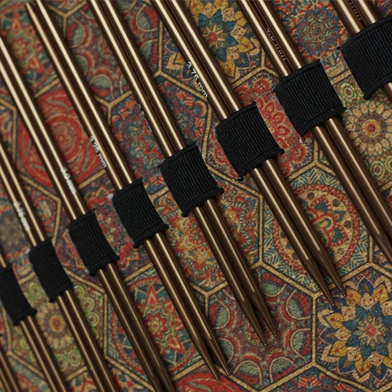 Aluminum Coffee Brown Knitting Set Interchangeable Craft With Ergonomic Grip And Storage