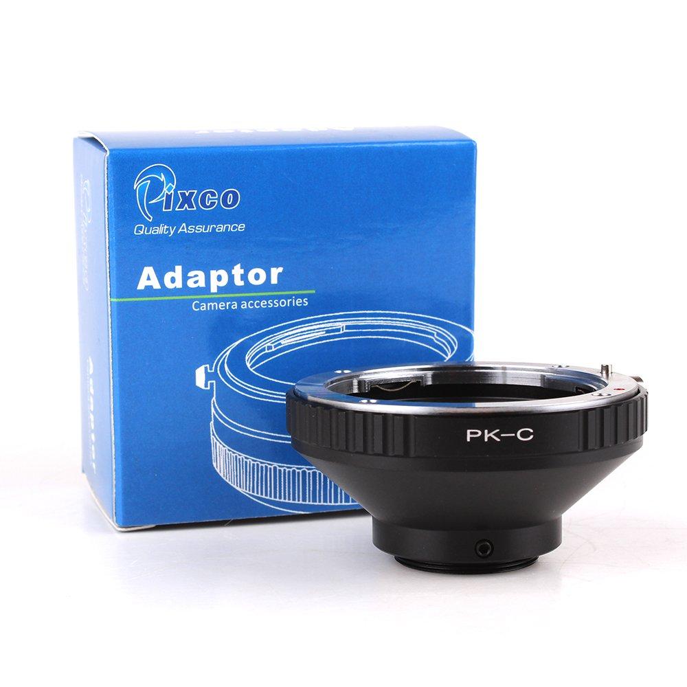 Pixco Lens Adapter for Pentax K Mount Lenses to 16mm C Film Mount Cameras Film Mount (Pentax-C Camera)