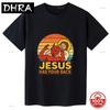 Funny Jesus Has Your Back Retro Christian T Shirts Unisex And Unisex Vintage Short Sleeve Cotton Tops Graphic Aesthetic Unisex Clothes
