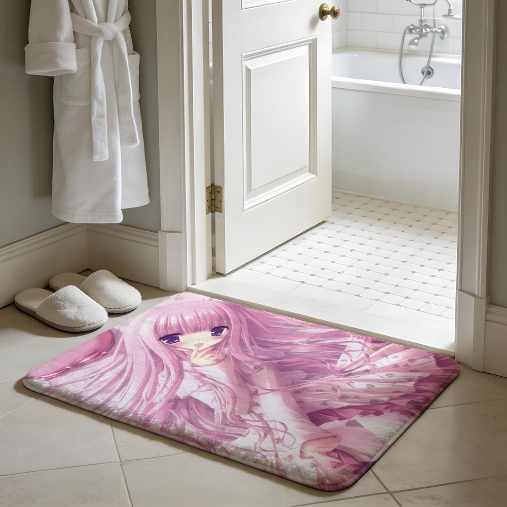 Kwaii Anime Cute RRoKyuBuS Floor Mat Soft Flannel Absorbent Mat Non-Slip Rug Home Bedroom Bathroom