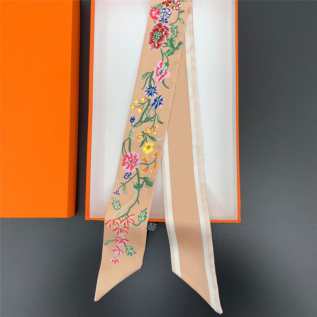 2023 New Design Tarot Scarf Women Luxury Brand Scarf Bag Hair Skinny Silk Scarves Fashion Foulard Neckerchief Headband For Lady