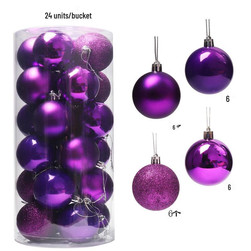 36 Electroplated Plastic Christmas Ball Ornaments for Tree and Window Decoration