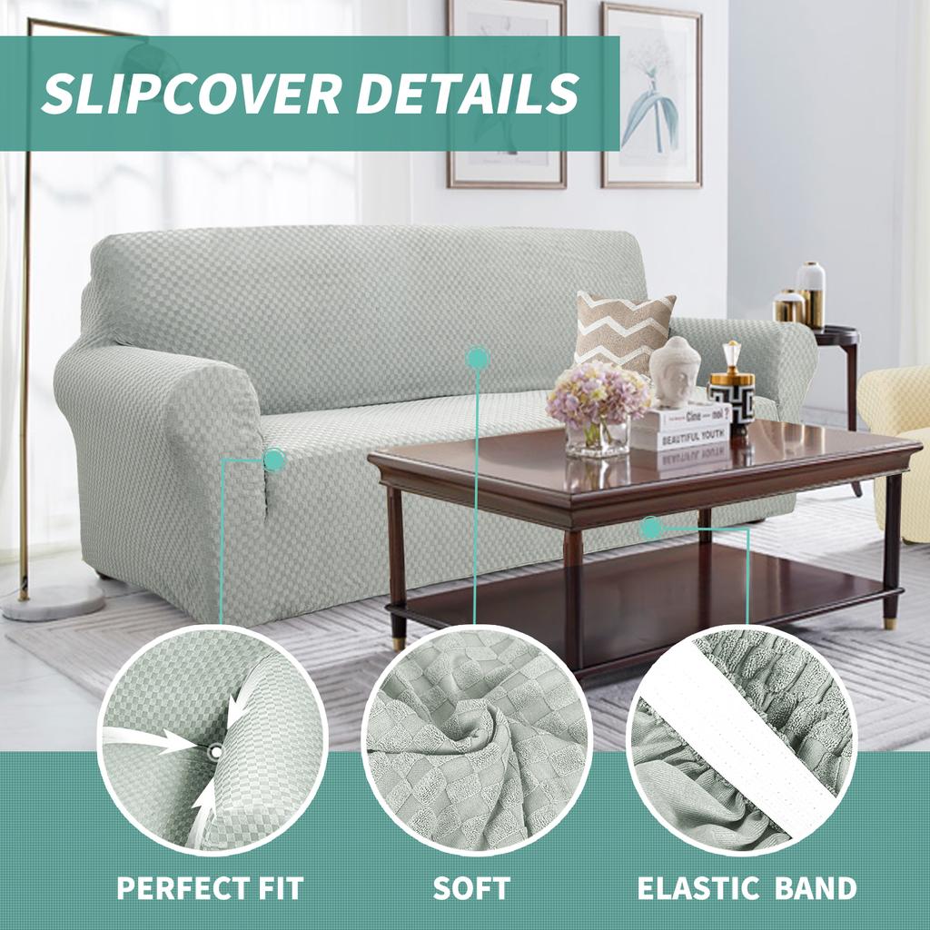 Knitted Square Jacquard Thickened Stretch Sofa Cover Fabric All-inclusive Full Cover Sofa Cushion Cover