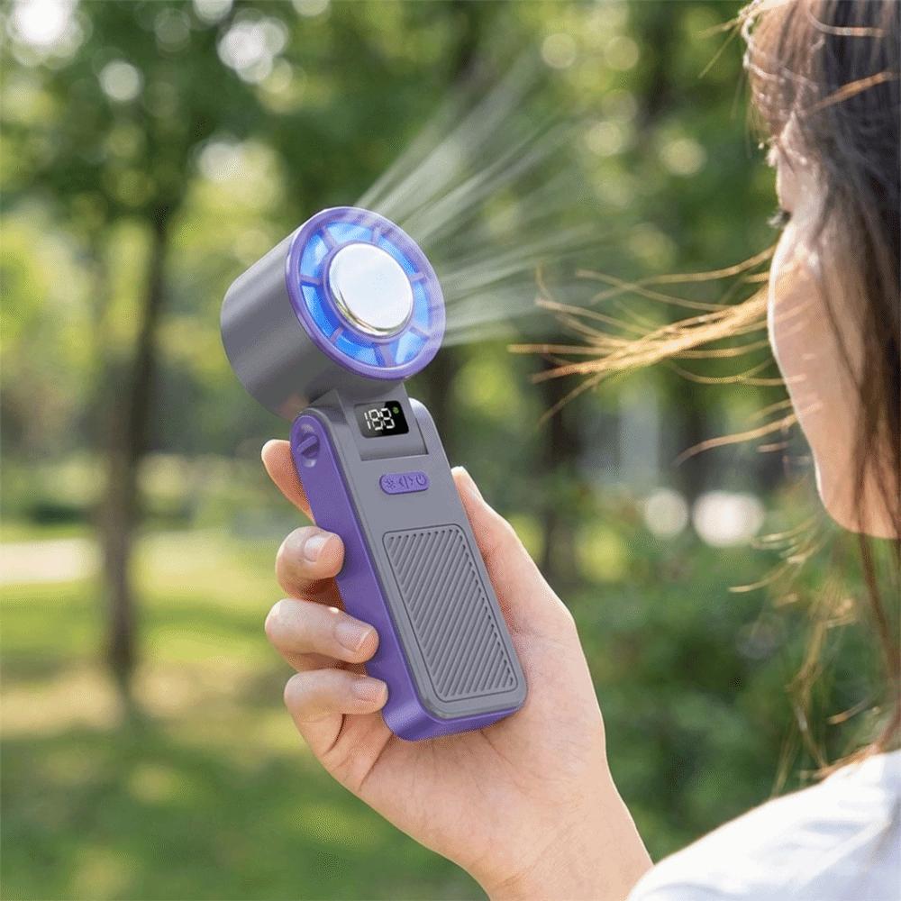 Ice Compress Cool Refrigeration Electric Fan Foldable Personal Cooling Fan Pocket Turbo Fan  Summer