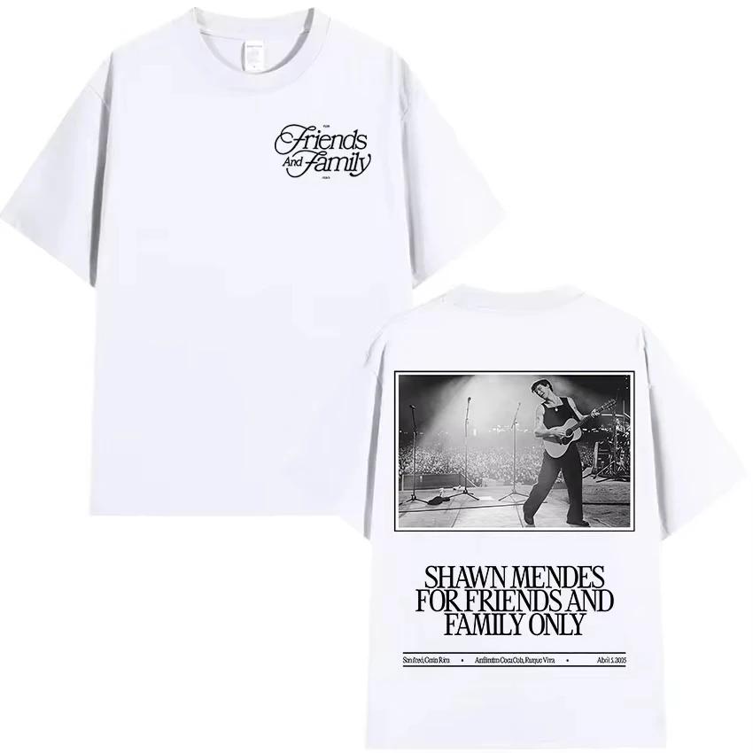 Rapper Shawn Mendes Tour Album Graphic T-Shirt Men's Clothing Casual Oversized T-Shirts Fashion High Quality Cotton T Shirt