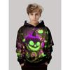 Boys' Halloween Pumpkin 3D Print Hoodie Outdoor Sportswear with Pockets Long Sleeve Spring Autumn Outdoor Pullover Childs Tops