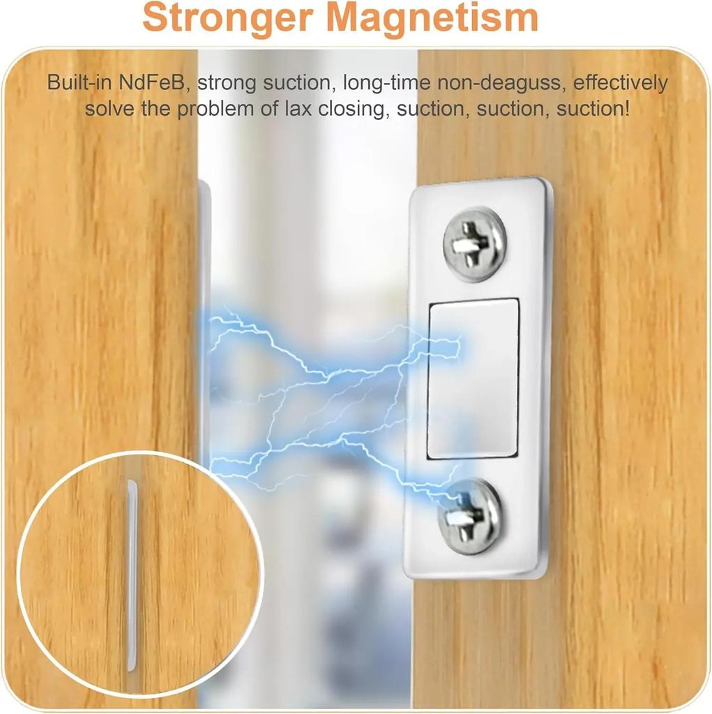 Magnetische Schrankverschlüsse Ultradünn Tür Starke Magnete Stopper Unsichtbarer Kleber Schubladenmagnetverschluss für Küche Schrank Schließer