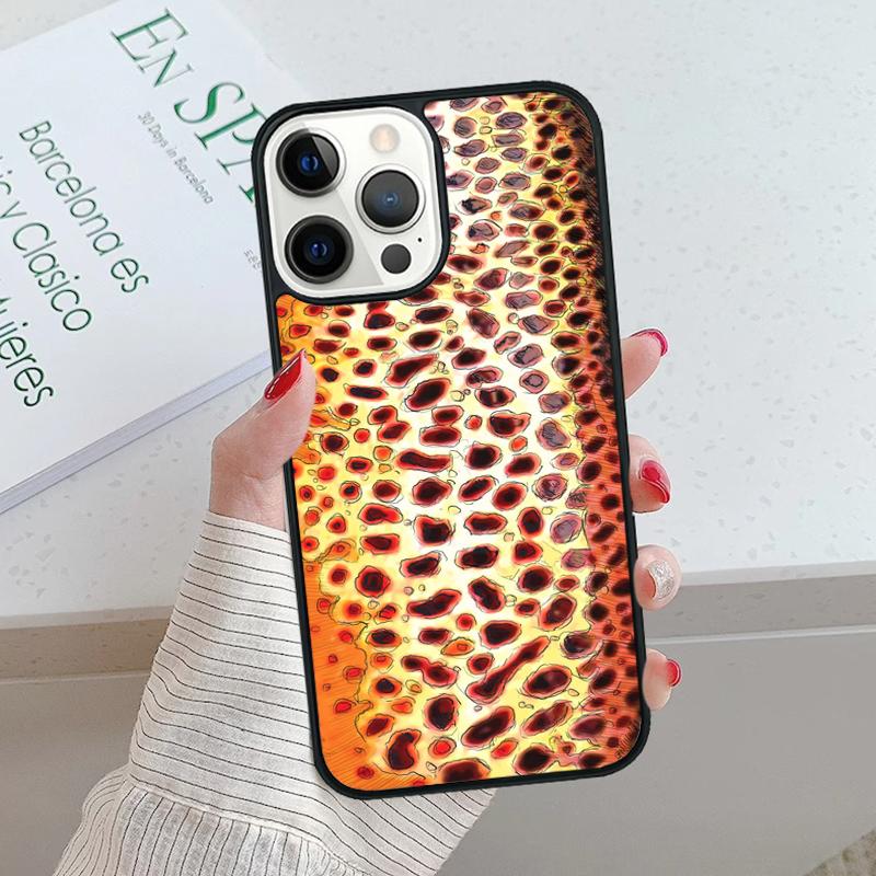 Brown Trout Fly Fishing Phone Case cover For iPhone 17 Air 15 16 16e 14 13 Pro Max Coque 12 11 Pro Max For Apple PLUS fundas