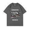 Bombardiro Crocodilo Funny Crocodile Plane Bomber Meme Graphic T-shirts Men Hilarious Humor Brain Rot Tops 100% Cotton T Shirts