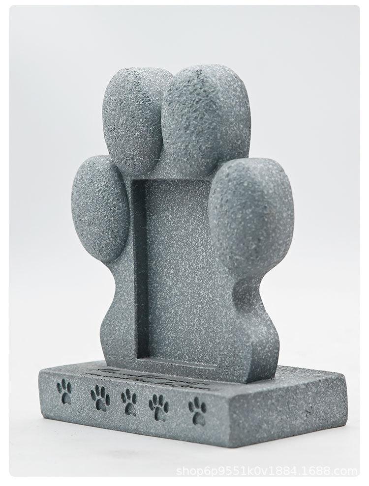 Pet Memorial Gifts - Pawprint Dog Memorial Gifts for Loss of Dog with Picture Frame, Pet Headstone Grave Markers with Sympathy