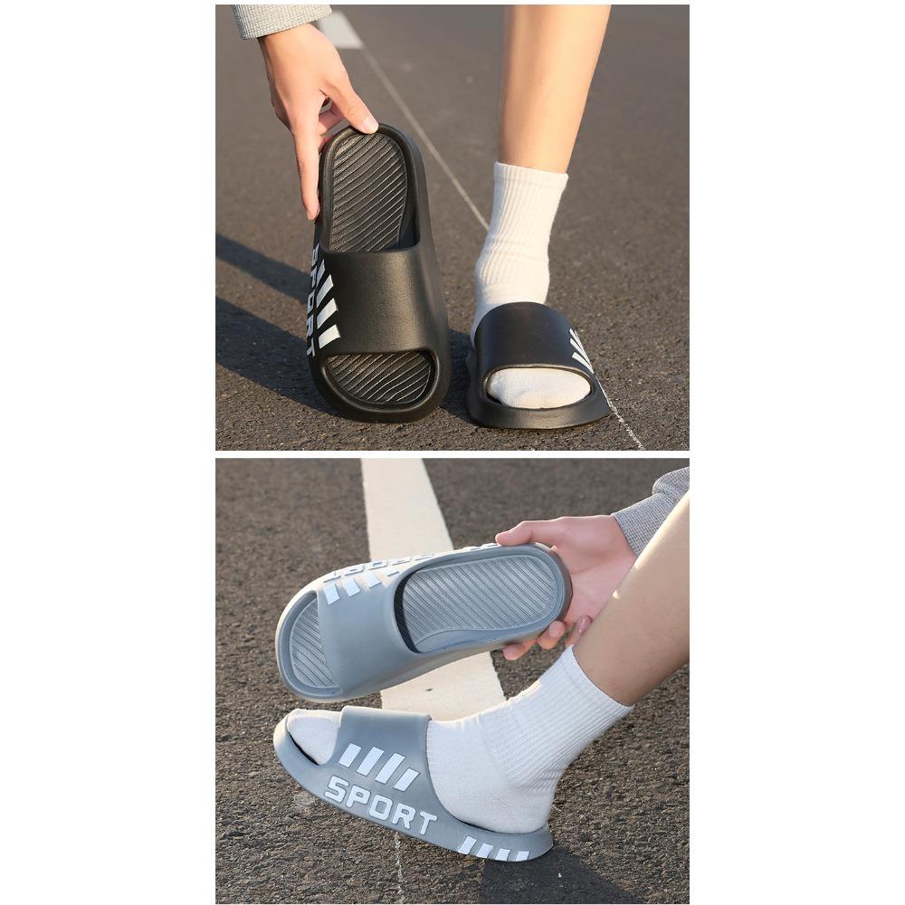 Pantuflas unisex de EVA suave, sandalias antideslizantes para interiores y exteriores, calzado casual de color liso para todas las estaciones.