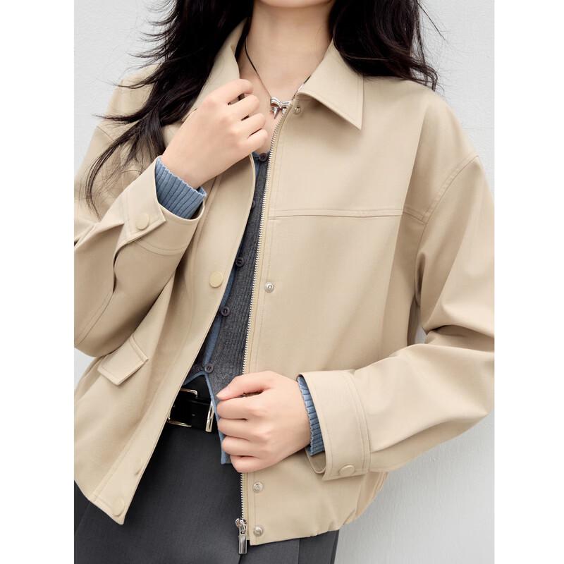 Qiu Shui Yi Ren Women's Retro Loose Fit Short Jacket