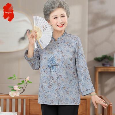 Neues chinesisches Blumenhemd für ältere Damen