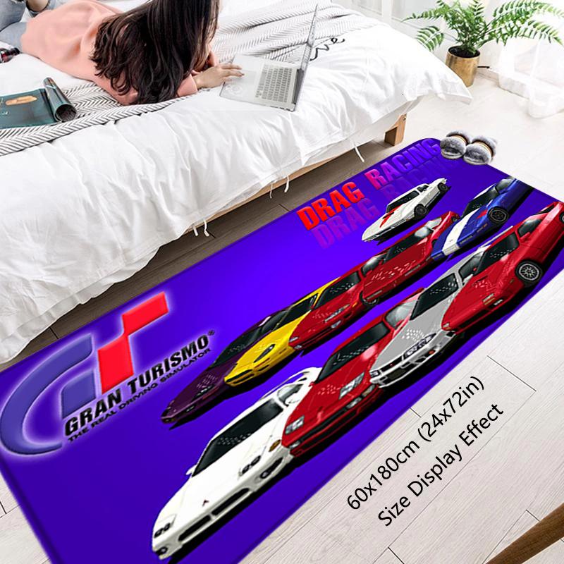 Podlahová rohož G-Gran-Turismo Protiskluzová podložka pod nohy do předsíně chodby Koberec do kuchyně Vodou absorbující rohože Měkké rohožky k posteli Domácí dekorace