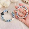 Adorable Resin Dog Couple Bracelet Handmade Ceramic Beads Fresh Summer Jewelry