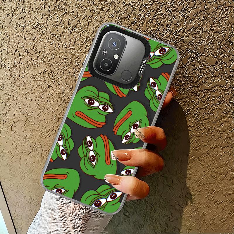 Funny Sad Forg P-Pepe Meme Shockproof Phone Case for Xiaomi Poco X7 X6 X5 X3 Pro F7 Ultra M8 Redmi 15C 15 14C 13C 12C 10C 13 12