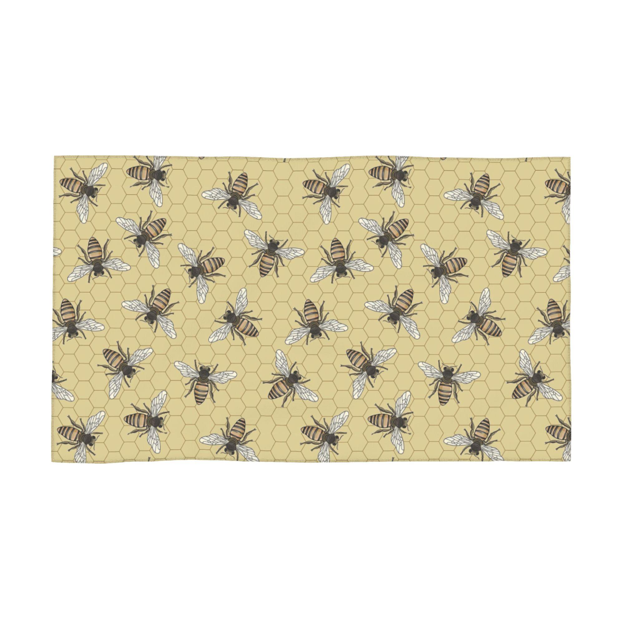 

Bee seamless pattern Soft Face Towel Quick Dry Pool Bath Cotton Towels Absorbent Quick W30*H60(CM)