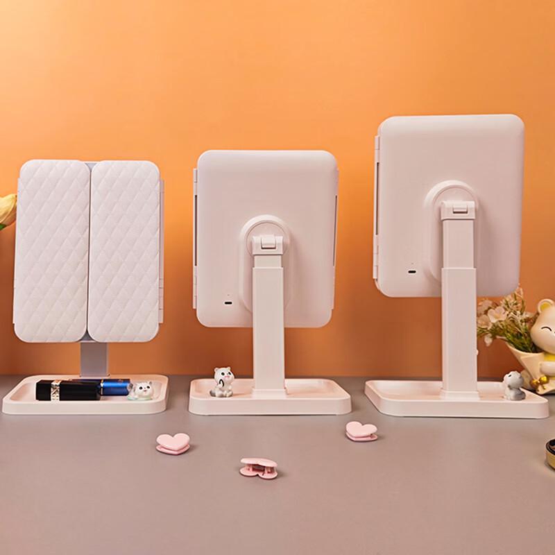 Oeny Illuminated Makeup Mirror with Storage