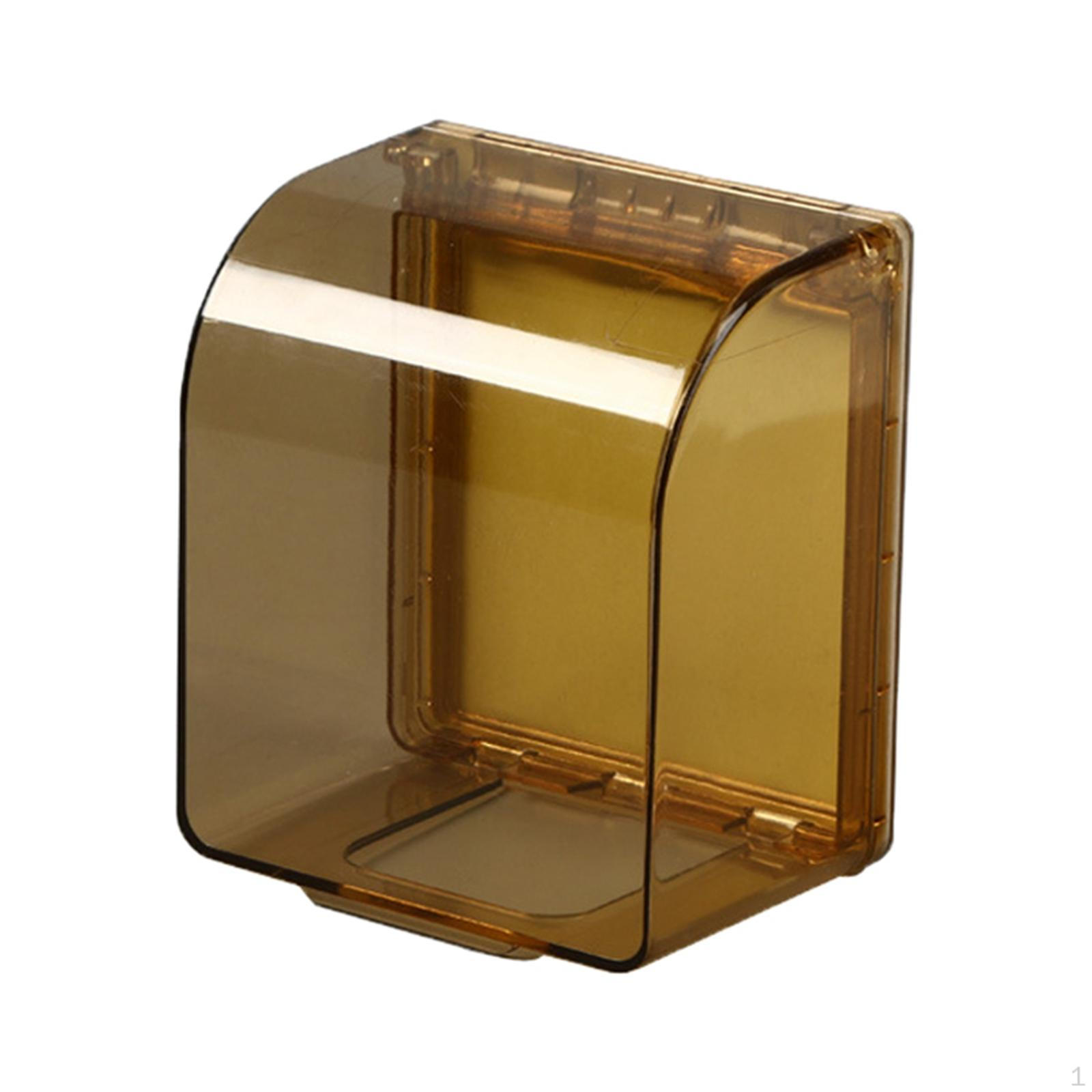

Protective Cover Anti Aplash Box Waterproof Socket for Outdoor Bathroom Power Outlet Golden Transparent