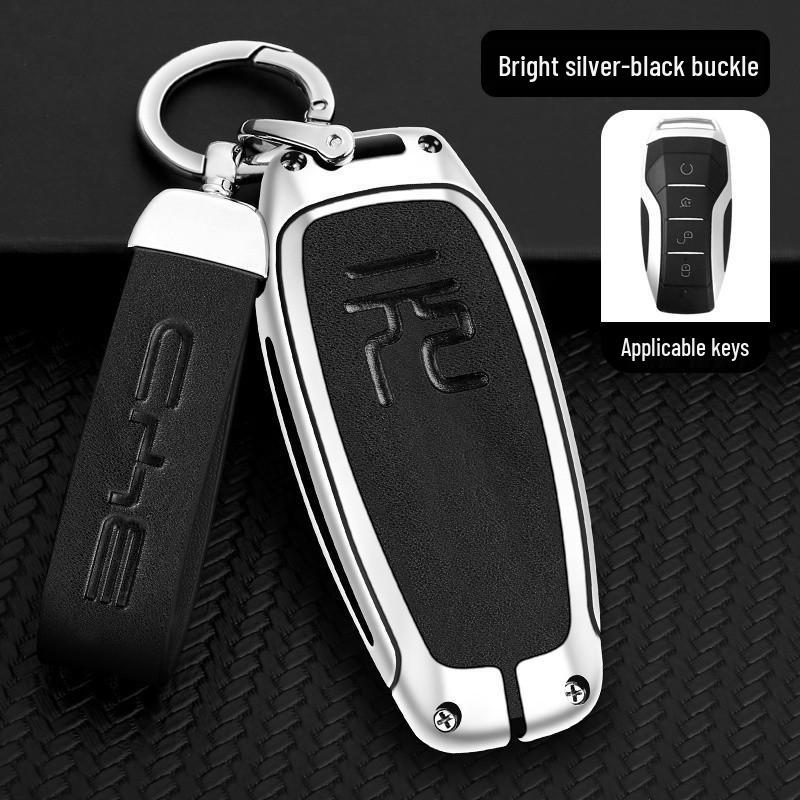 BYD Key Case Metal Shell: Anti-Lost Protection for Song PRO, Han, Tang, Song PLUS, Song MAX, Qin PRO Models.