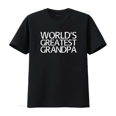 World S Greatest Grandpa T Shirt Father Day Vintage Washed Stylish Versatile Casual Stretched Slightly Designer Clothes