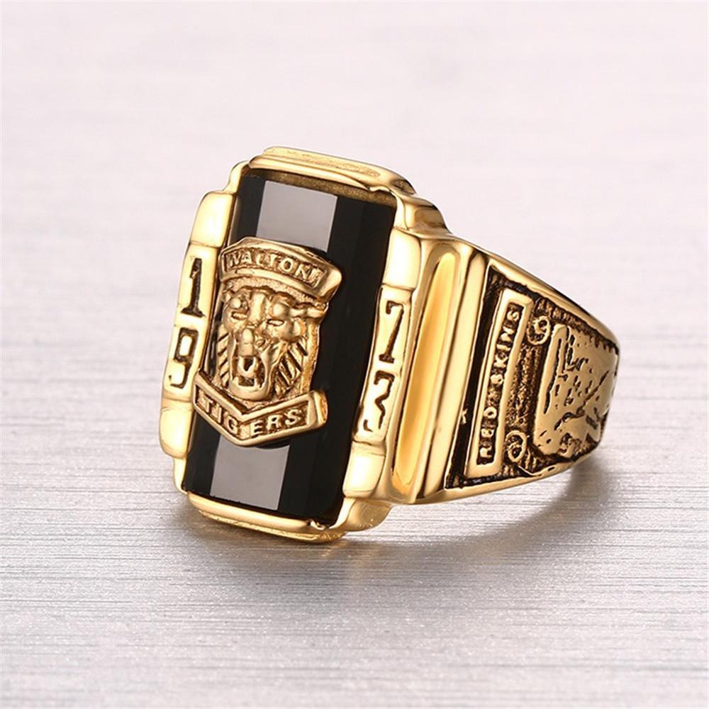 European and American New 1973 Walton Tiger Head Ring Men's Fashion Ring