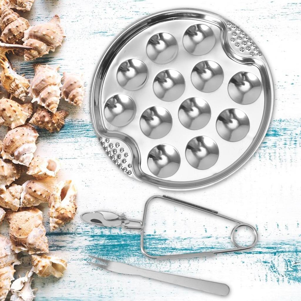 Escargot Baking Dish Plate Sturdy Tableware Snail Plate for Home Kitchen BBQ