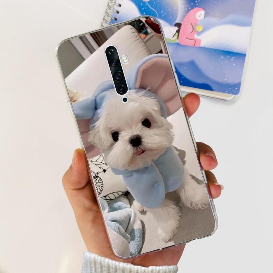 For Oppo Reno 2 2F 2Z Case Luxury Painted Cover Clear Silicone Phone Case For Oppo Reno2 F Reno 2Z Reno2 Reno2F Reno2Z Soft Bags