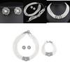 Water Diamond Geometric Jewelry Set For Wedding Bride Party Accessory Gift For Women