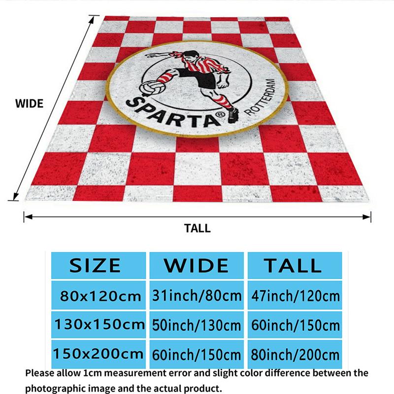 Sparta Rotterdam Print Flannel Blanket, High Quality Comfortable for All Seasons, Home Decor, Warmth and Comfort, Perfect for Christmas Gifts