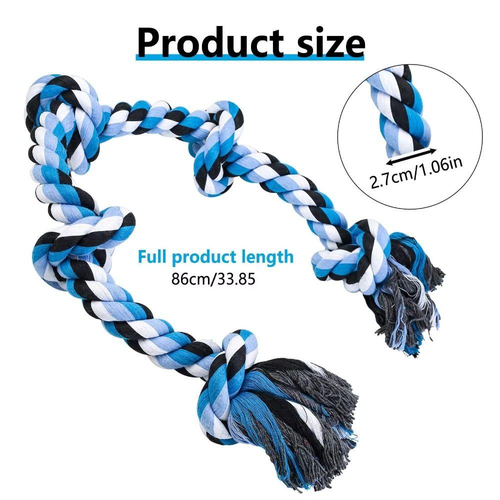 Cotton Dog Chew Toy Interactive Indestructible Dog Rope Toy  Tug of War