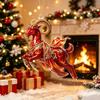 Cute Hanging Christmas Sheep Ornament Flat Acrylic Lamb Pendant for Holiday Xmas Tree Home Party Decor