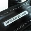 Pristine MANOLO BLAHNIK Sandals TITUBAFLAT Bijoux Black Silk 38 665.99WTIFCRE010 Used