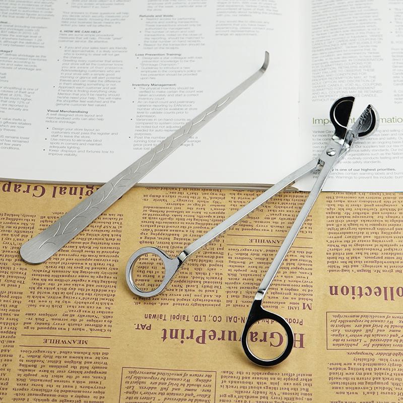 Aroma Candle Tool Kit: Wick Trimmer, Snuffer, Extinguishing Hook, and Tray.