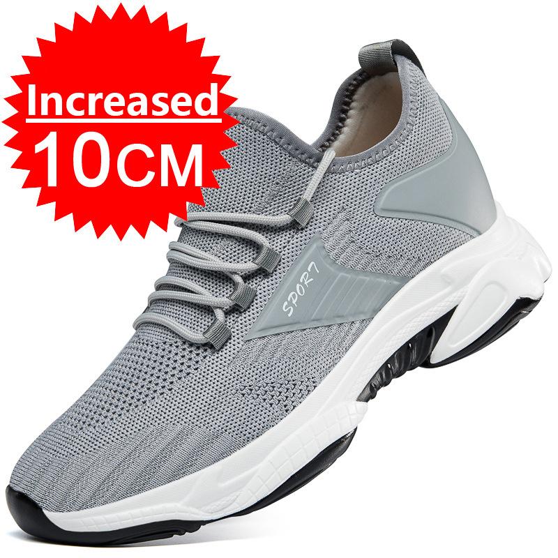 Sneakers Men Elevator Shoes Spring Summer Invisible Heightening Shoes Men 10CM Insoles Inner Height Increasing Mesh Sports Shoes