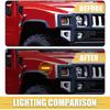 LED Side Marker Light 25952319 15114677 Front Rear Turn Signal Lights Fender Sidemarker Lamps for Hummer H2 2003-2009 Clear Lens Amber Red Light 2