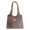 Striped Canvas Tote Bag for Women Large Capacity Shoulder Crossbody Bag Fashion Commute School Bag