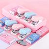 Office School Supplies Mini Small Stapler Student Cartoon Portable Test Paper Binding Machine Multi Functional Kawai Stationery