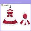 Wine Red 5xl Woman Christmas Sexy Santa Cosplay Costumes Bow Lolita Maid Outfit